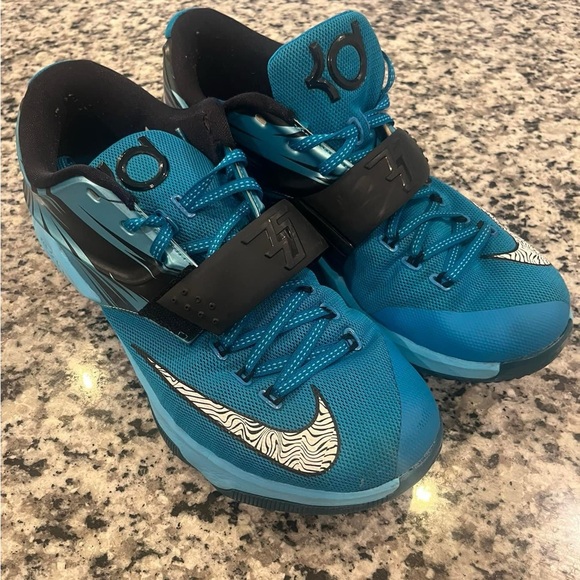 Nike Kevin Durant 7 (KD7) Clearwater Blue Shoes Size 10-1/2 Mens - Picture 3 of 3